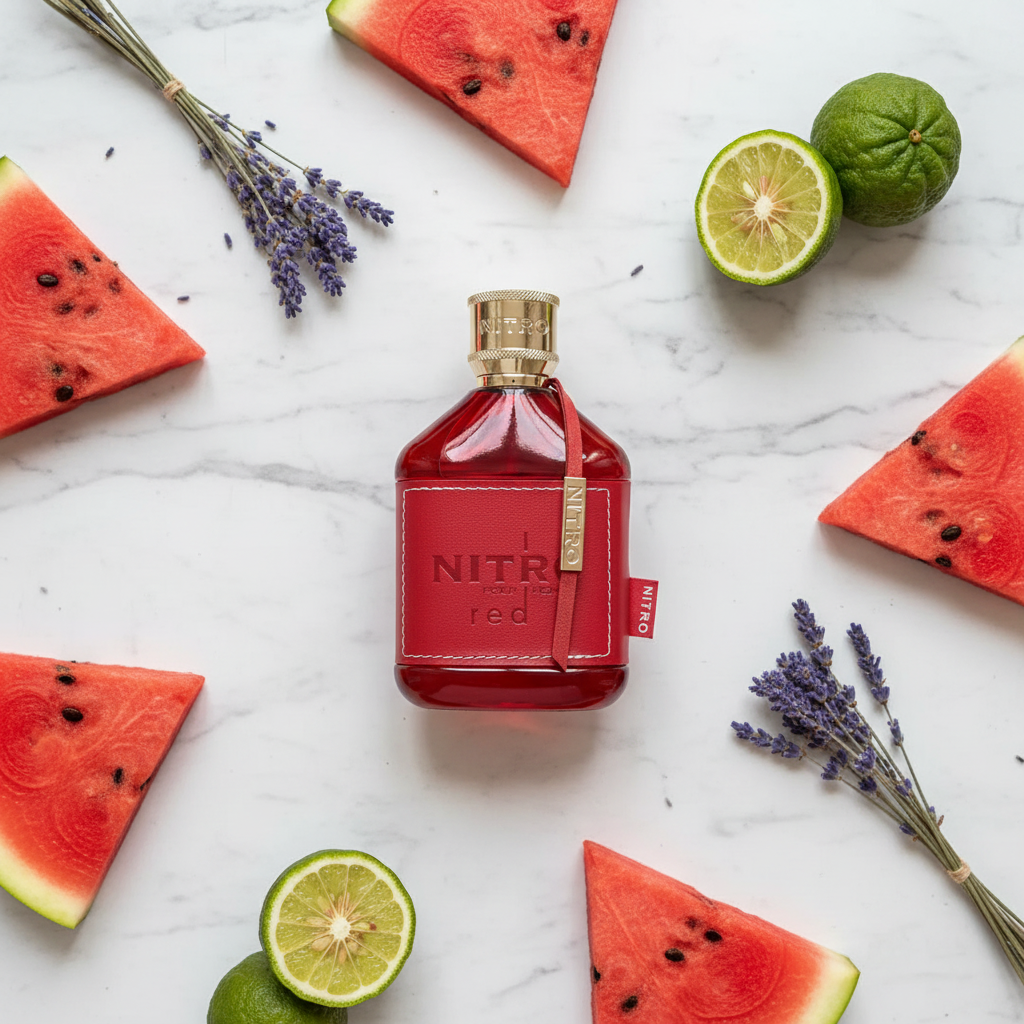 Nitro Red 100ml EDP - lifestyle sandía lavanda bergamota