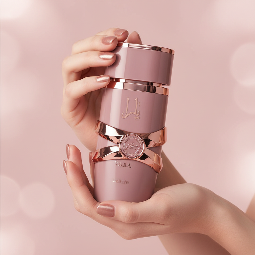 Yara Elixir - Manos femeninas sosteniendo el frasco