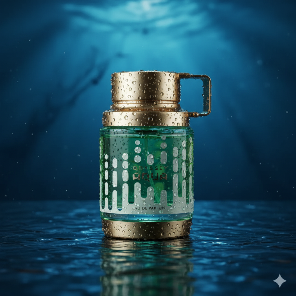 Armaf Odyssey Aqua 100ml EDP - fondo azul océano